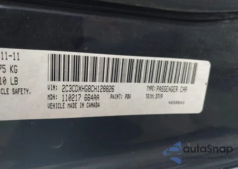 2012 Dodge Charger Sxt z USA, uszkodzony, nr VIN 2C3CDXHG8CH128826